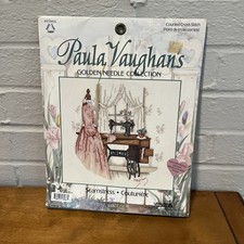 Kit de punto de cruz contado "costurera" de aguja dorada de Paula Vaughan - Nuevo/sellado