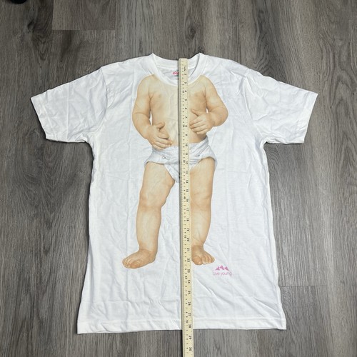 Neu ohne Etikett Evian Water Live kleines Baby in Windel-T-Shirt ERWACHSENE MEDIUM Werbeartikel - Bild 4 von 5