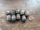 Miniature Wooden Whiskey Barrel Set Model Train Stained — photo 3