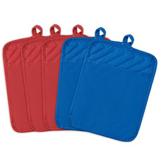 Simple Potholder Heat Insulated Pad with Pocket Present for Christmas Heat Proof