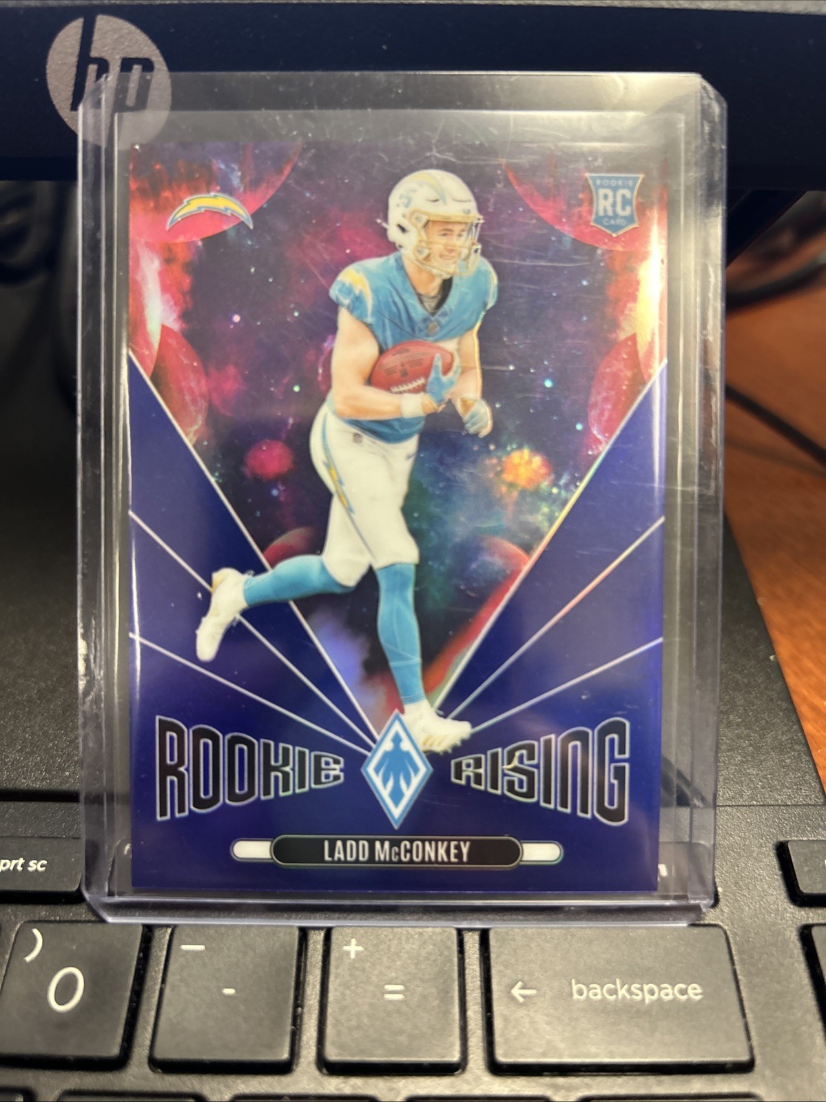 2024 Panini Phoenix - Rookie Rising Ladd McConkey #RR-LMY (RC) Blue /50
