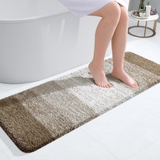 OLANLY 47x17" Microfiber Non-Slip Bath Runner Rug - Soft, Absorbent, Washable