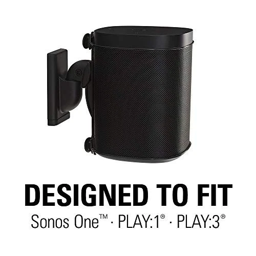 Sanus Adjustable Sonos Wall Mount for Sonos One, Play:1, & Play:3, BLACK - Image 2 of 4