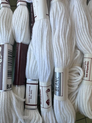 DMC # 4 Coton Retors Mat thread color Blanc (white) set of 10 skeins - Picture 2 of 4