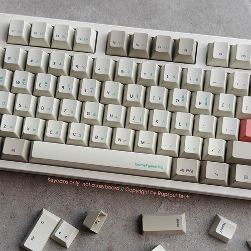 White Gray PBT Thick Keycaps Set 105keys OEM Profile for Cherry MX Keyboards - Picture 6 of 10