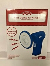 Holiday Time Blue Mini Voice Changer 4 Hilarious Voices For All Ages Novelty Toy