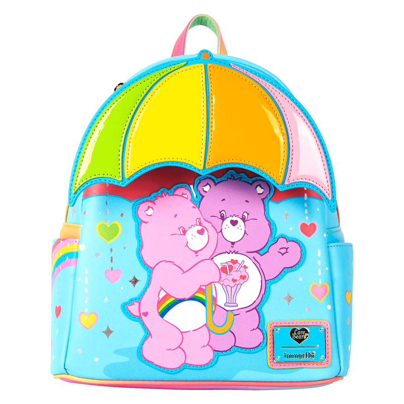 Care Bears Cheer Bear Share Bear Rainbow Umbrella Mini Backpack for Kids