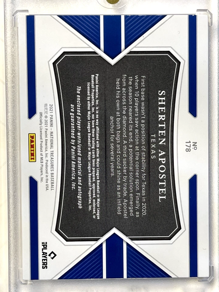 2021 National Treasures Sherten Apostel Gold Patch Auto /49 Rookie RPA RC - Image 2 of 2
