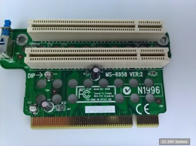 MSI MS-6958 Ver. 2, 2-Port PCI Riser Card für 6557 VER: 30B Mainboard, BULK, OK
