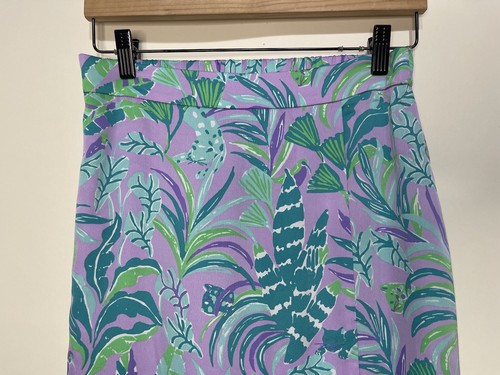 Lilly Pulitzer Small Britney Midi Skirt Purple Iris Faux Wrap NWT $138 - Picture 4 of 14