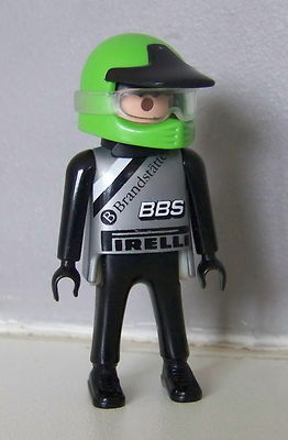 Playmobil 4427 - Pilote Motard Et Quad Vert/Jaune (Occasion, Mallette Geobra)