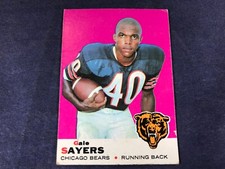 V3-62 FOOTBALL CARD - GALE SAYERS CHICAGO BEARS -1969 TOPPS - CARD #51