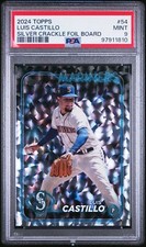 2024 TOPPS #54 LUIS CASTILLO SILVER CRACKLE FOIL BOARD PSA 9 POP 1 NONE HIGHER