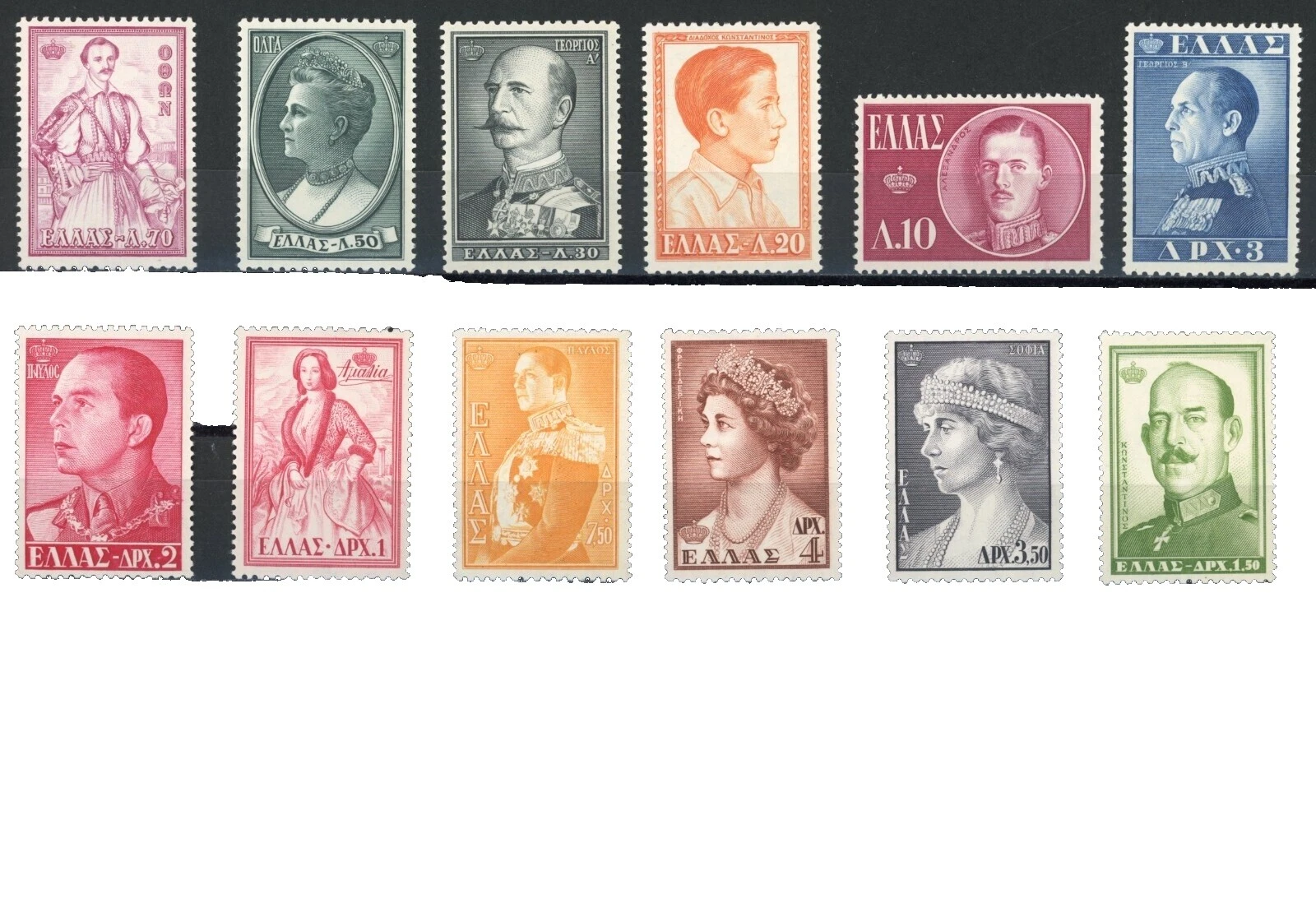 En excelente estado nunca abisagrado/estampillada sin montar o nunca montada Sellos griego de Franqueo