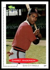 1991 Classic Best Baseball Garret Anderson Quad City Angels #258