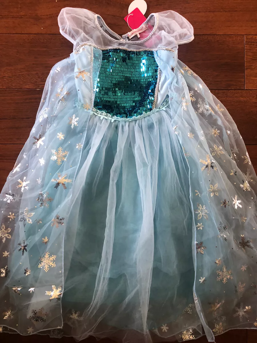 Amazon.com: HIHCBF Frozen Elsa Costume Sequins Princess Birthday Dress for  Girls Halloween Christmas Party Ball Gown w/Accessories Blue 2T : Clothing,  Shoes & Jewelry