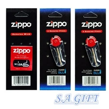  Zippo lighter Flint+Wick value Packs of 3 Value Pack (2x Flints and 1x wick)