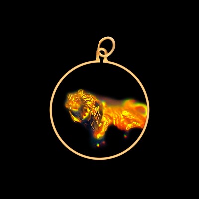 Hologramm Anhänger 9 kt Gold - Löwe 2 (klein) - SEHR SELTEN! NUR NOCH 1
