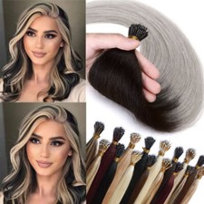 200G 200S Thick Nano Ring Real Remy Human Hair Extensions Micro Loop Beads I Tip