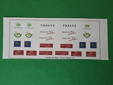 TRAIN. ECHELLE HO . DECALCOMANIES POUR TGV  . THALYS ET IZY . TR