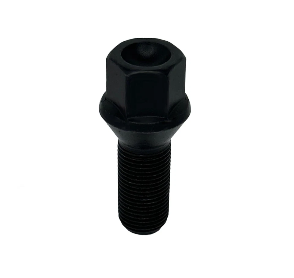 20x Radschrauben Radbolzen M14 x 1,25 28mm Kegelbund SW17 Schwarz - Bild 2 von 2