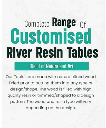 Ocean epoxy table top, Wave epoxy table, Sea foam effect, Shimmering table top - Picture 7 of 12