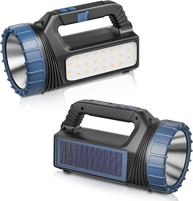 Solar Flashlights, Solar Flashlight for Multi Function 8000 Lumens Led Flashligh