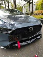 Front Bumper Tow Hook License Plate Mount Bracket Kit for Mazda 3 2019-2025 New