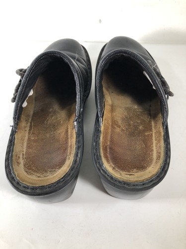NAOT Matte Black Leather Clog Mules Womens Shoes Made in Israel Sz US 8.5 EUR 38 - Picture 4 of 9