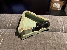 Vintage Ceramic Triangle Cat On A Book Ashtray Japan