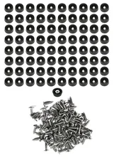 80 SMALL RUBBER FEET BUMPERS w/ SCREWS  .671 W x .250 H -CUTTING BOARD  FREE S&H
