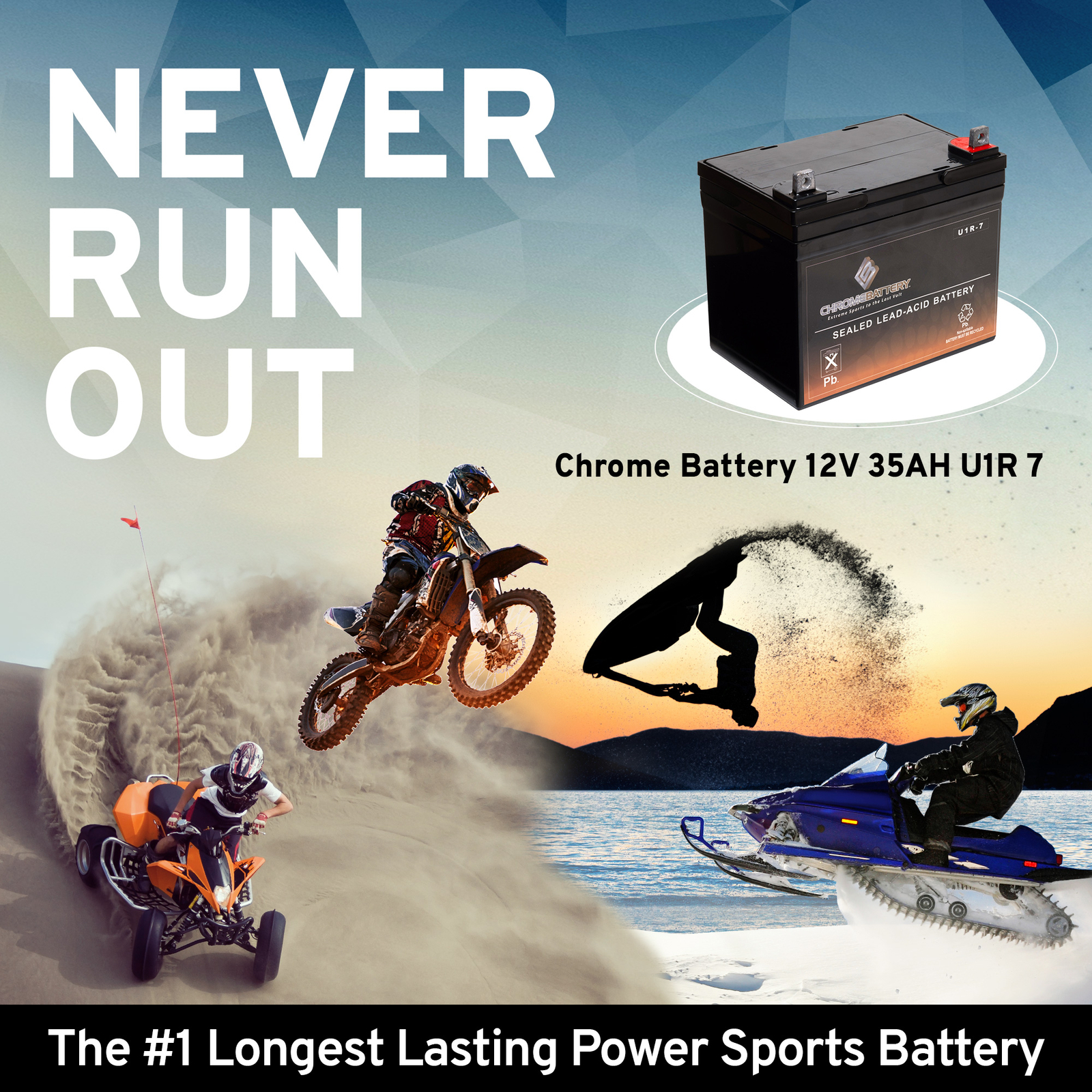 Rechargeable U1R7 BCI No. U1R Sealed Lead Acid Lawn Mower Battery