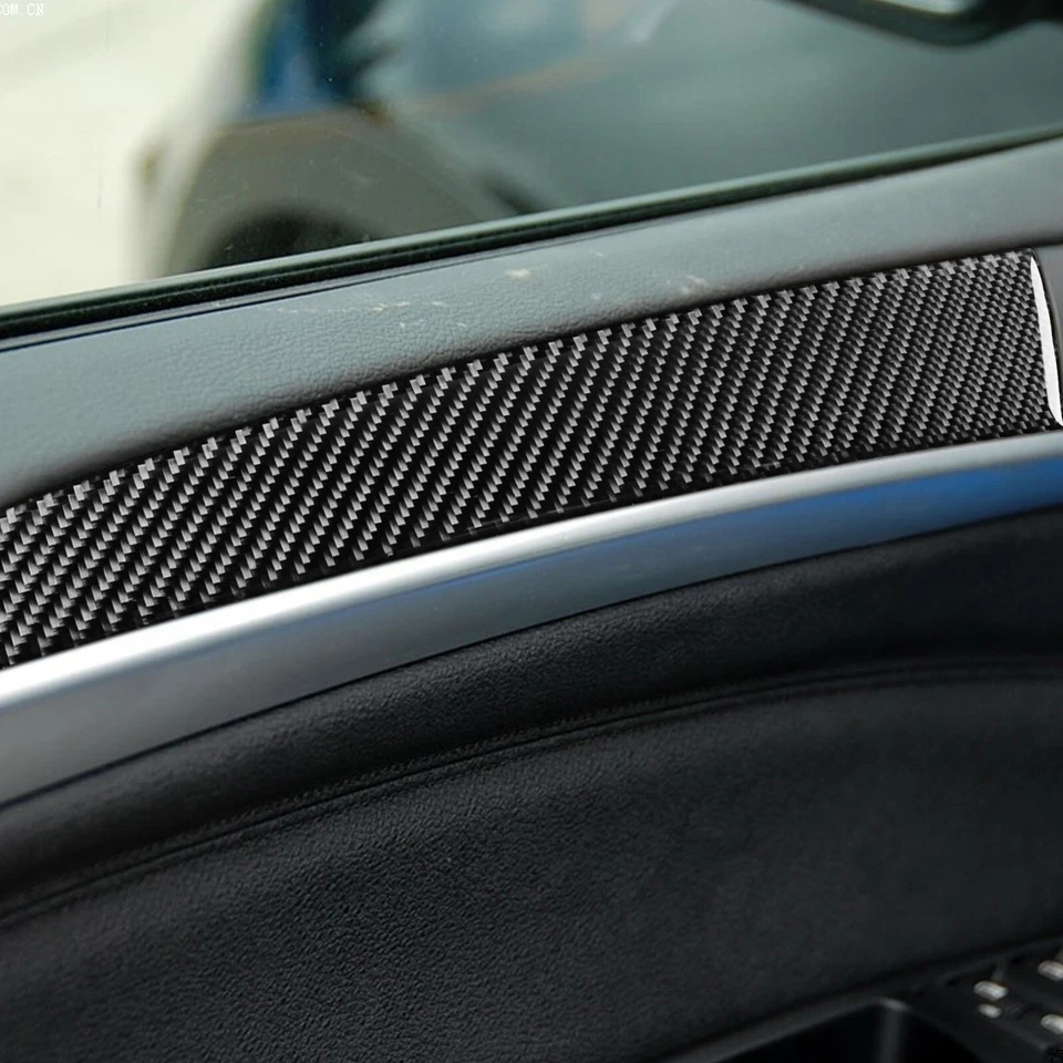 Cubierta de panel de puerta interior de fibra de carbono real 4 piezas para BMW X5 X6 E70 E71 2007-2013 Foto 3 de 4