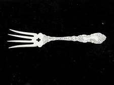 1894 Gorham Sterling Imperial Chrysanthemum 6 3/4" Beef Fork No Mono, 37.4g
