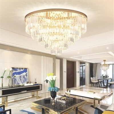 31.5'' Luxury Crystal Chandelier 13-Lights Ceiling Fixture Flush Mounted Lighting