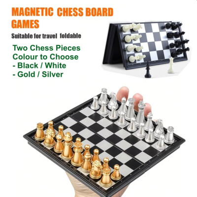 Schachspiel Deluxe Magnet Klappbrett Tragbar Hochwertige Spiele Groß