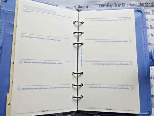 FILOFAX Saffiano persönlicher kompakter Organizer Original nachfüllbarer Tagebuch Notizblock - Bild 12 von 32