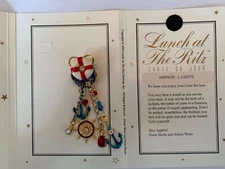 Lunch At The Ritz- Harbor Lights- Clip On Earring (SET WAS SPLIT, THIS IS A PIN)