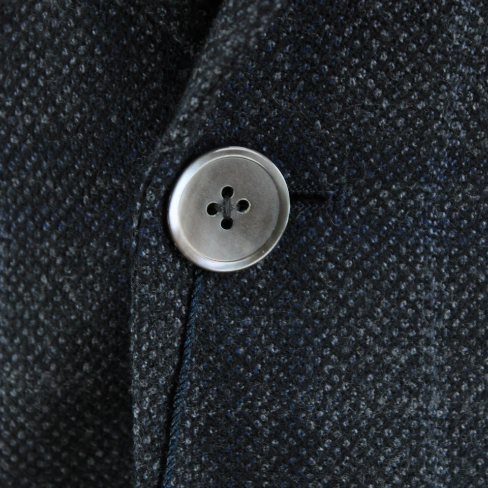 Cardinal of Canada NWT Wool Sport Coat Size 38R US In Gray & Blue Birdseye Plaid - Image 2 of 4