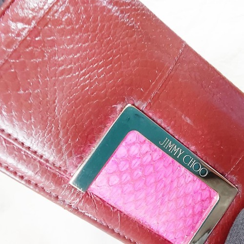 Autentico portafoglio lungo JIMMY CHOO Remy Bordeaux - Foto 9 di 20