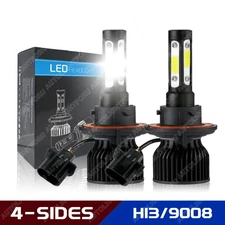 2x 9008 H13 LED Headlight Bulb 15000W 1800000LM High Low Beam Super Bright White