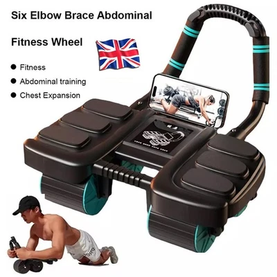 Healthy Belly Wheel with 6 Elbow Support Ab Roller Wheel Abdominal Fitness Wheel - Image 1 of 4
