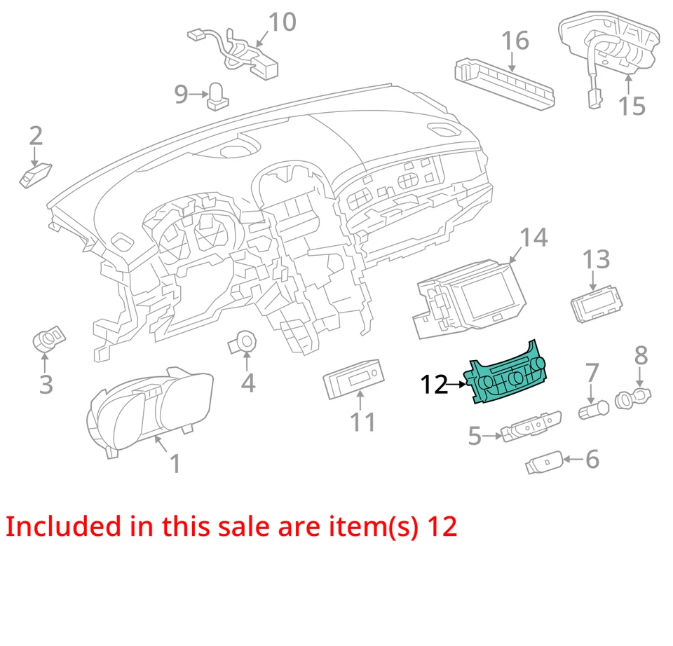 2013-2013 雪佛兰迈锐宝交流加热器气候控制 22854785 A6I78 — 第 3/4 张图片