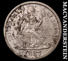 1887-S Seated Liberty Dime - Scarce  Extra Fine  Better Date  No Reserve  #J9726