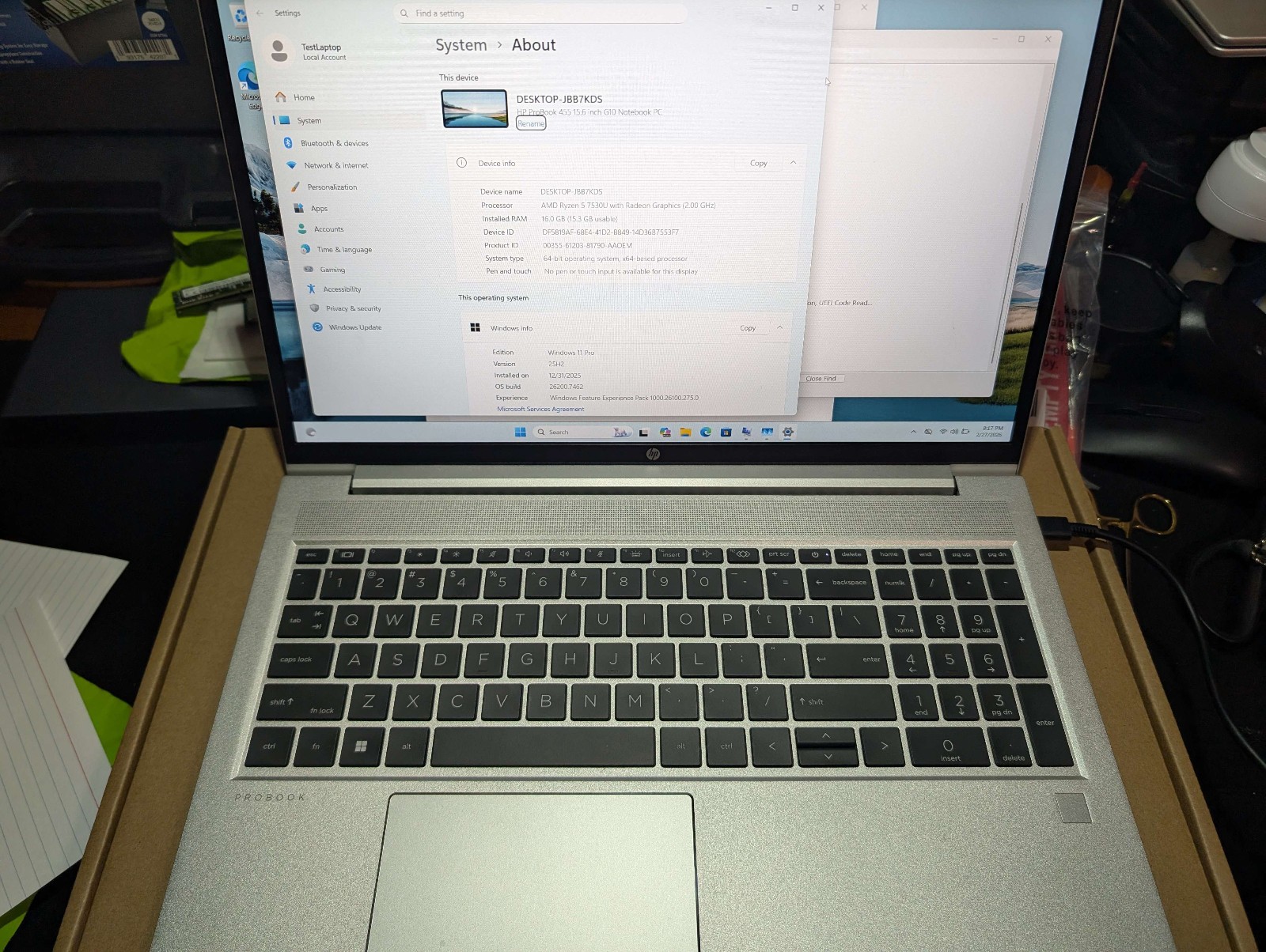 HP ProBook 455 G10 Laptop with Ryzen 5
