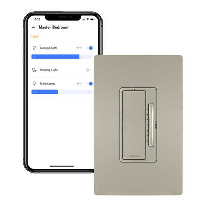 Legrand Radiant Netatmo Smart Wi-Fi Enabled Tru-Universal Rocker Dimmer Switch