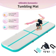 16FT Inflatable Air Mat Track Gymnastics Mat Training Tumbling Yoga Kids Adults