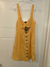 Forever 21 Woven Yellow Tank Dress-Women's size medium. NWT