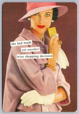 2004 She Made Another Wise Decision Glamor Anne Taintor Domestic Humor Postcard