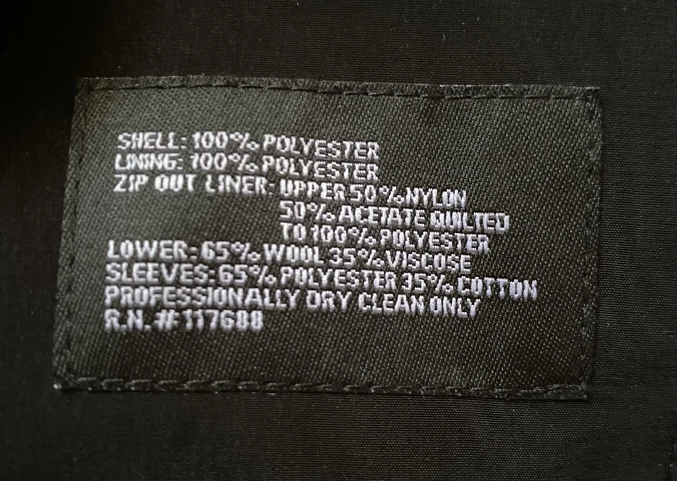 Calvin Klein black overcoat men’s 42S 50” - Image 4 of 4